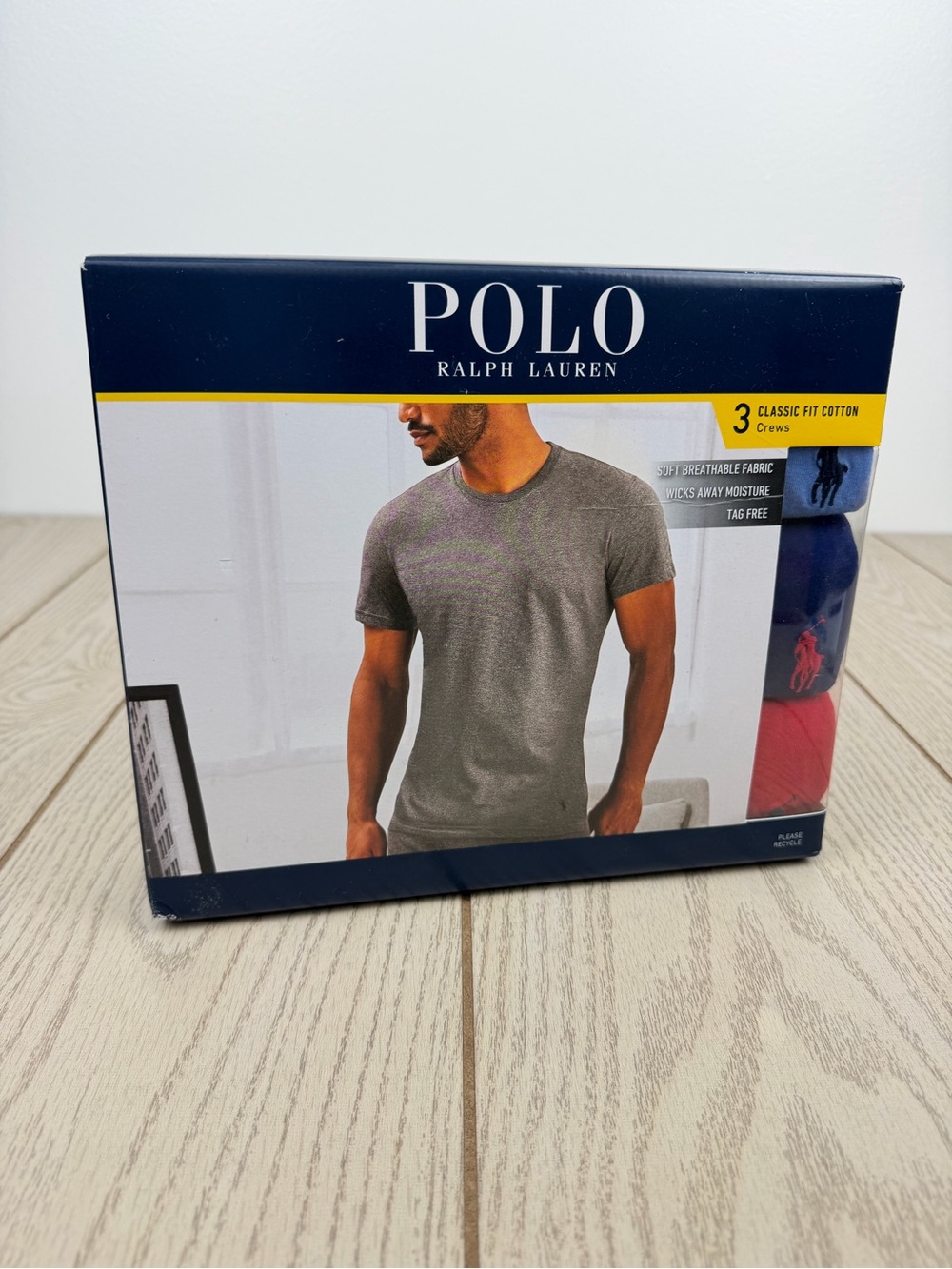 Polo Ralph Lauren Men's 3 Pack Classic Fit Cotton Crews Large Multi $49.50